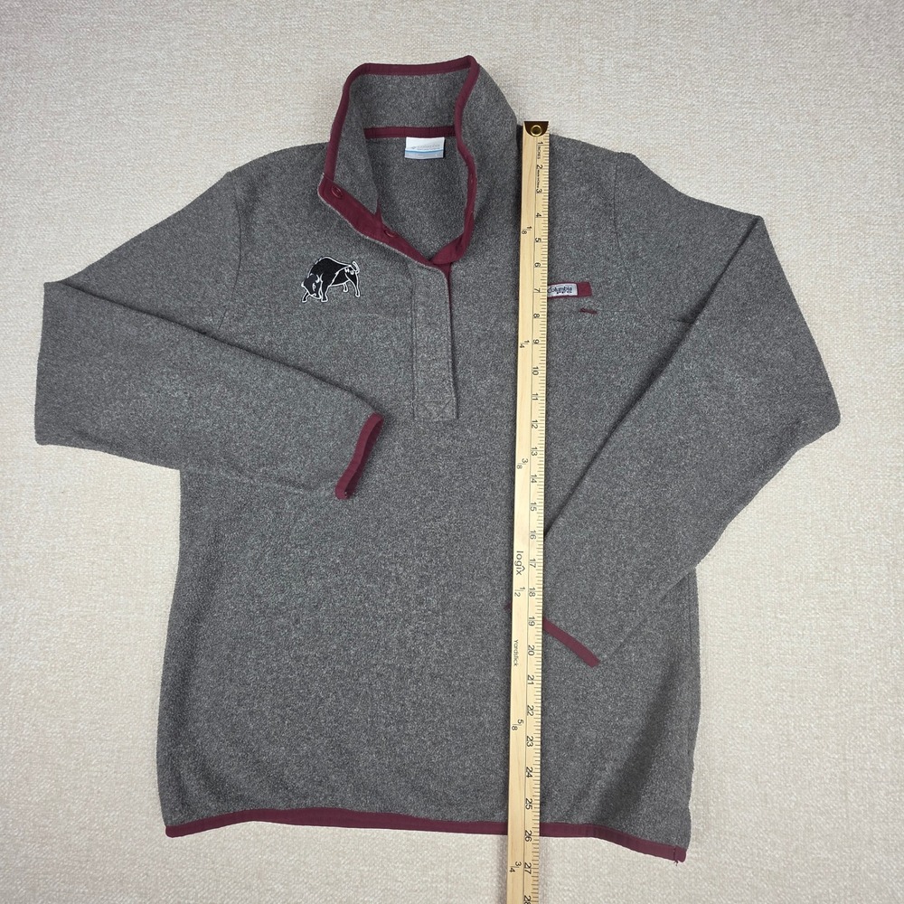 Columbia PFG Harborside Fleece Pullover Womens L Gray Howard University Bison - Picture 5 of 15
